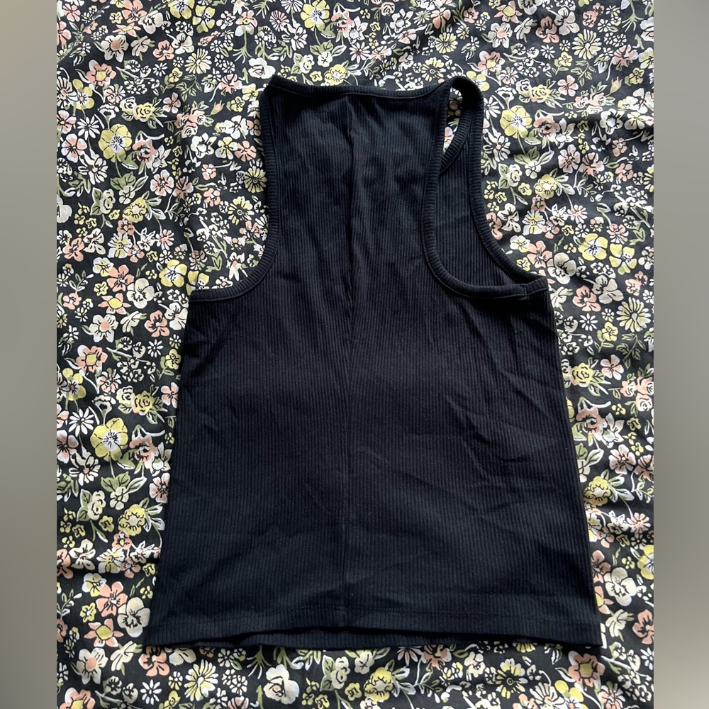 J.Crew Black Ribbed Tank Top - Picture 4 of 4